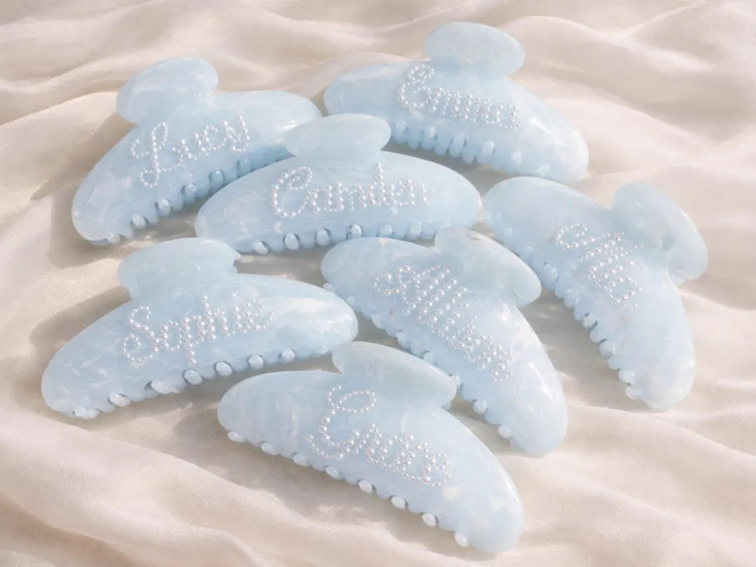 Custom Bridesmaids Claw Clip Custom Name Claw Clip Personalized Name Claw Bridesmaids Gifts Bride... | Etsy (US)