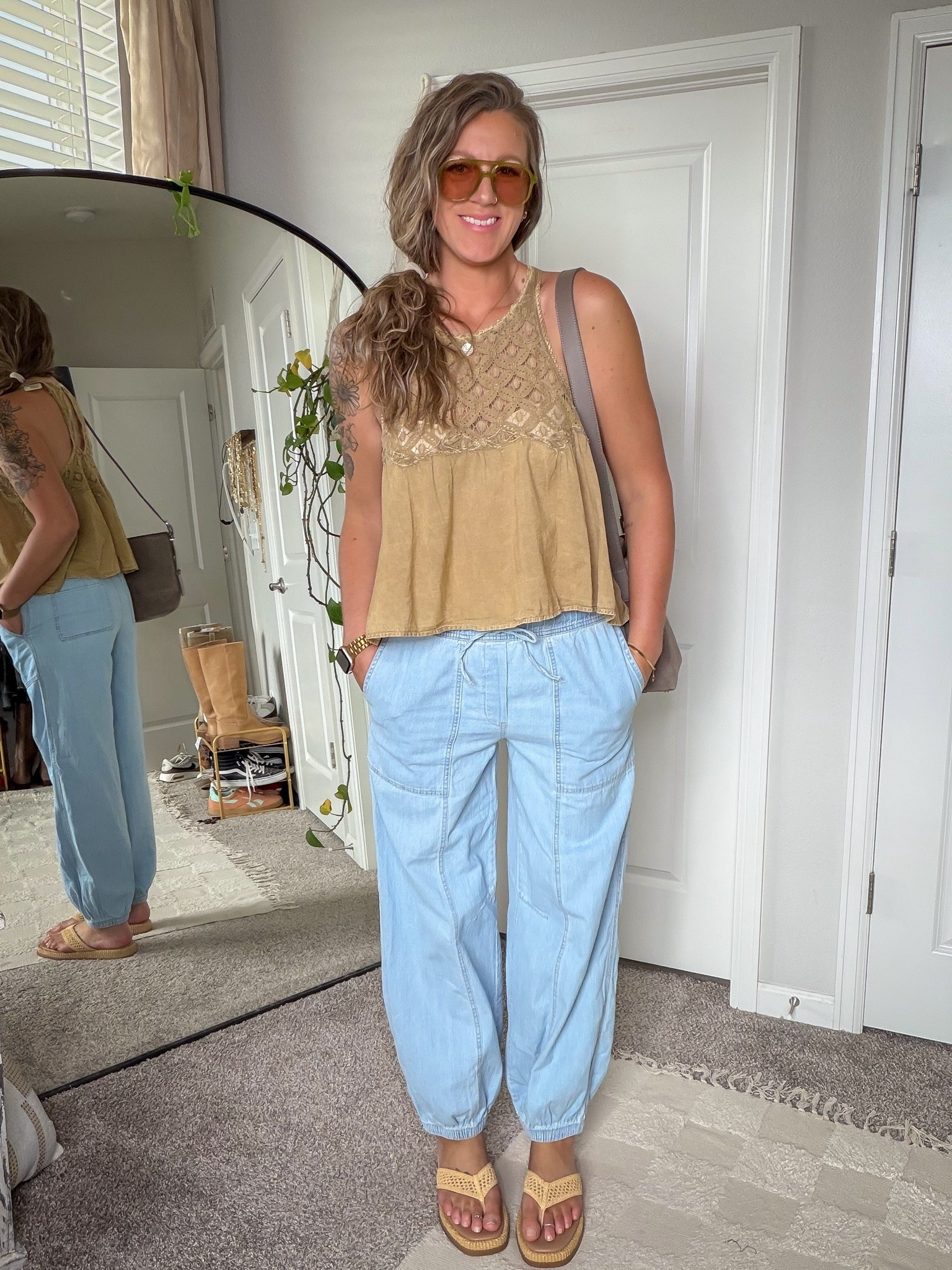 Large top, medium tall pants, 11 sandals (US & 🇨🇦 links)

#LTKTall #LTKOver40