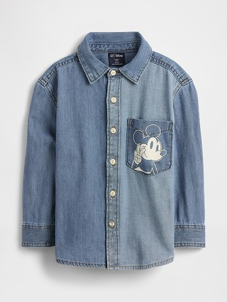 babyGap × Disney Mickey Mouse Denim Shirt | Gap Factory