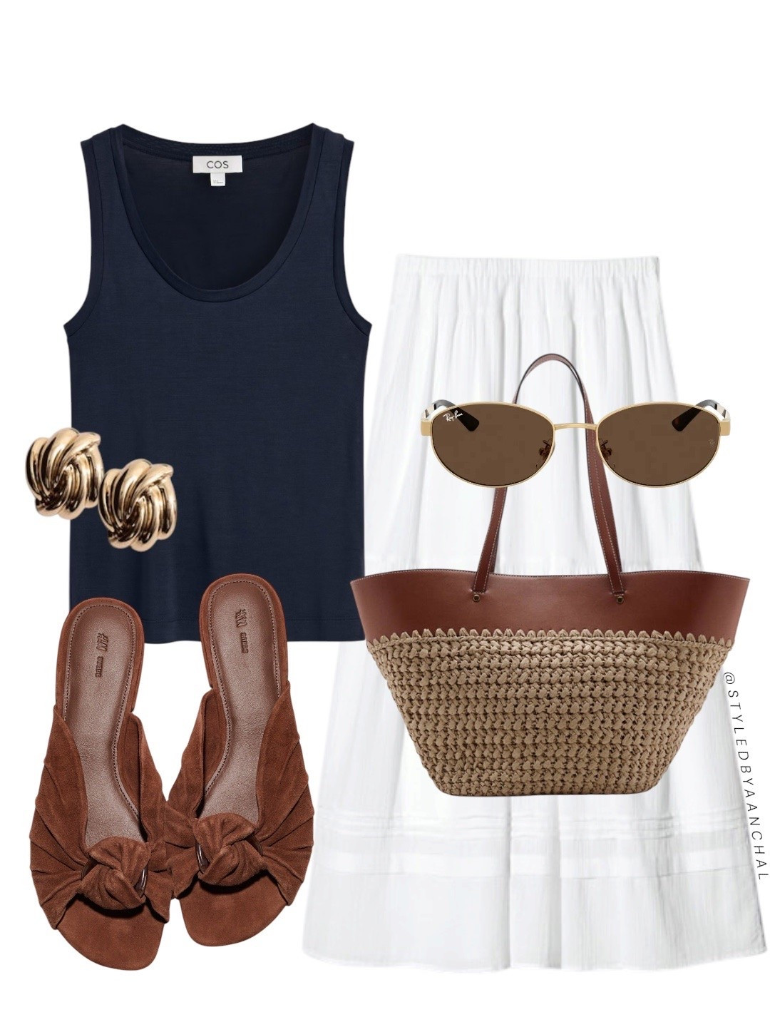 White maxi skirt outfit


Navy blue tank top
White maxi skirt
Uniqlo skirt
Tan sandals
Hm
Revolve
Round sunglasses 
Rayban
Gold knot earrings

#LTKsummer #LTKstyletip #LTKmodest