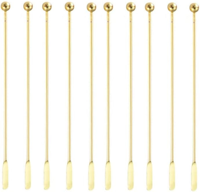 10 pcs Stainless Steel Coffee Beverage Stir Sticks Cocktail Stirrers Drink Swizzle Stick 7.4" Swi... | Amazon (US)