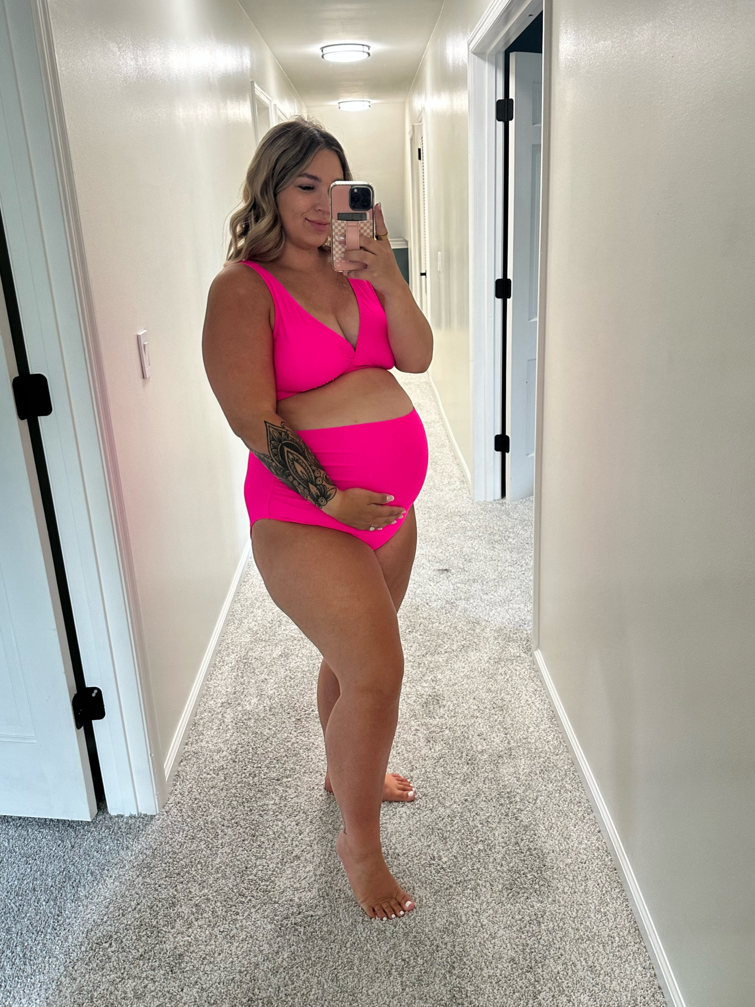 Wearing a size x-large in this bump friendly two piece swimsuit. Use code STYLEDBYLEX to save on the Walli Case. Oura ring, gold horizon  

#LTKMidsize #LTKBump #LTKSwim