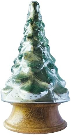 Creative Co-Op Antique Embossed Mercury Glass Tree with Wood Base, Silver | Amazon (US)