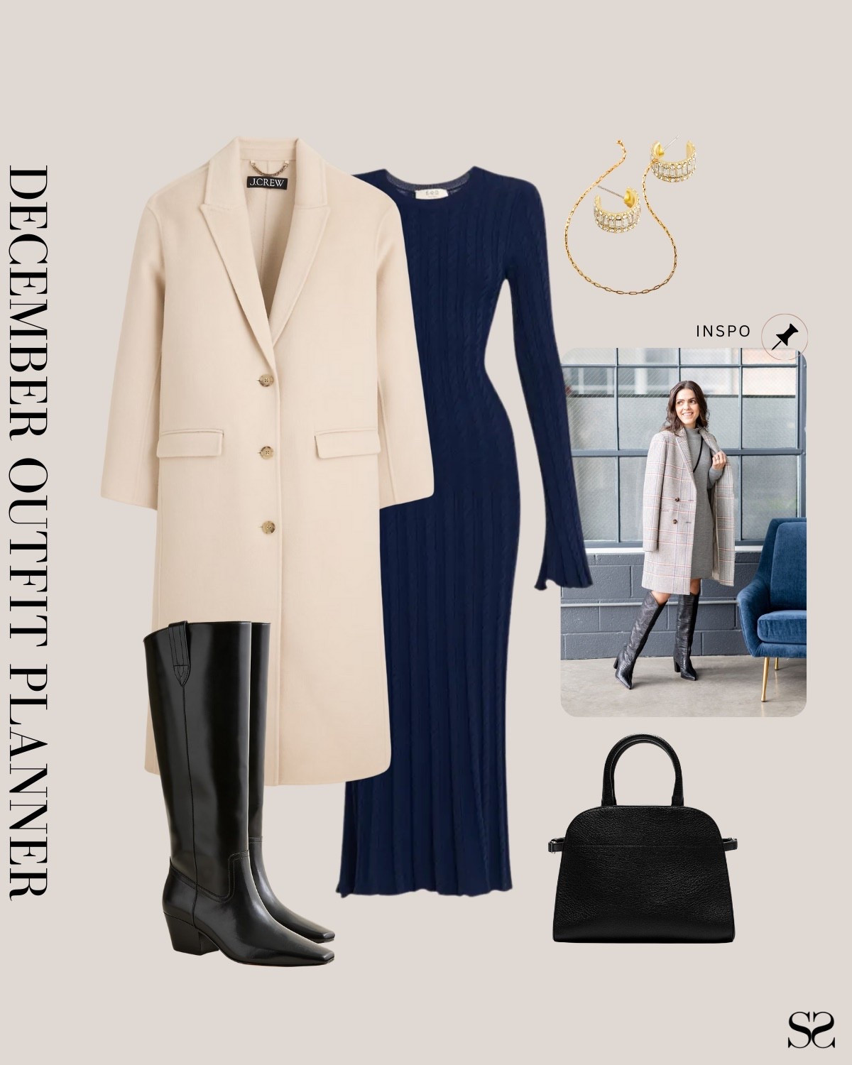 Monthly outfit planner DECEMBER: Winter outfits | maxi sweater dress, knee high boot, ivory long coat, work friendly 

#classicstyle #casualstyle #LTKstyletip #winteroutfit #workwear


#LTKootd #LTKgrwm #LTKSeasonal