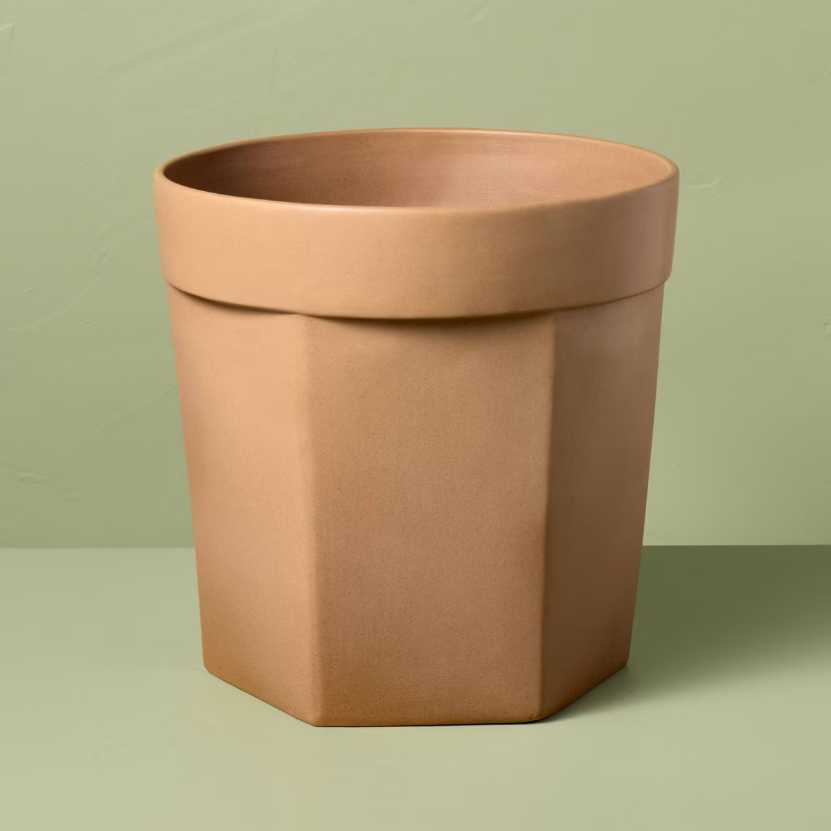 11" Carved Ceramic Planter Pot Macadamia Tan - Hearth & Hand™ with Magnolia | Target