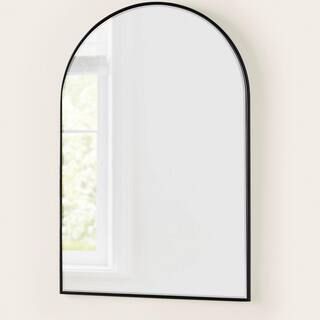 Home Decorators Collection Medium Arched Black Classic Accent Mirror (35 in. H x 24 in. W) H5-MH-... | The Home Depot