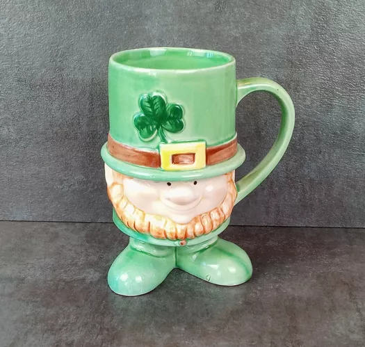 Personalized Glass Irish Coffee Mugs - Four Leaf Clover