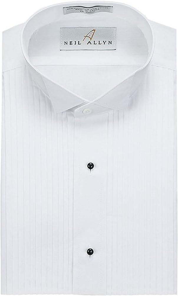 Neil Allyn Women's Tuxedo Shirt - 1/4" Pleat, Wing Collar, Many Sizes | Amazon (US)