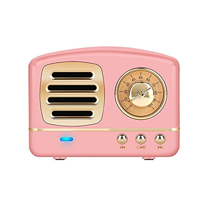 Portable Bluetooth Stereo Speaker, Dosmix Enhanced Bass Retro Wireless Vintage Speaker with TF Card  | Amazon (US)