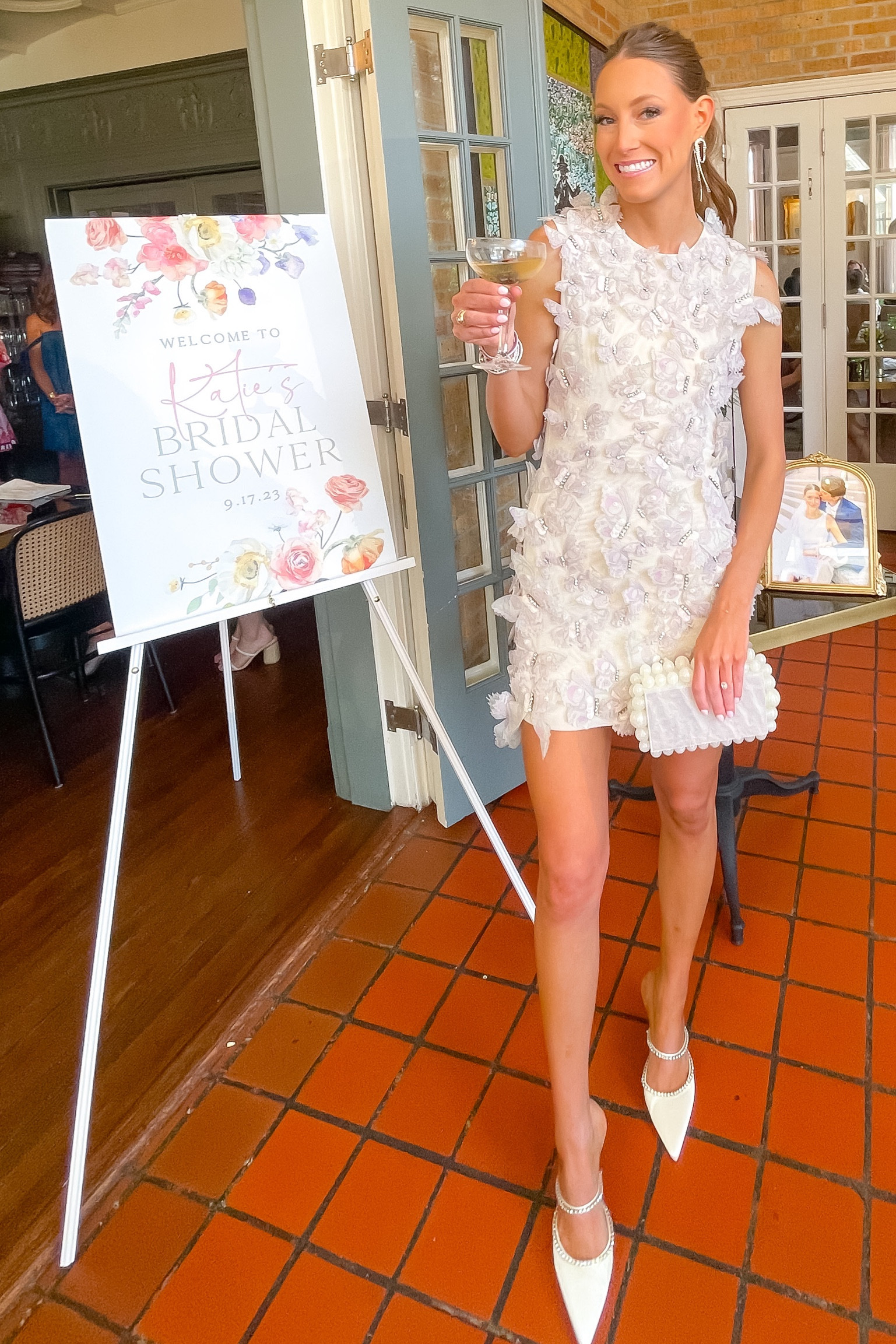 my bridal shower look💜🦋🤍✨ absolutely OBSESSED w/ this dress!! i actually had seen it online so many times but ended up finding it in store on my bach trip w/ all my besties — a core memory🤭🕊️🥂

#LTKstyletip #LTKshoecrush #LTKwedding