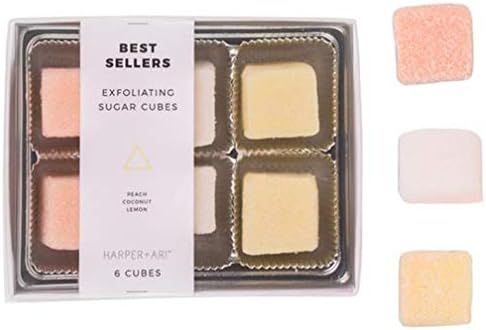 Harper + Ari Sugar Scrub Cubes (Best Sellers, 6 Cubes), Exfoliating Body Scrub Gift Set Box, Soft... | Amazon (US)