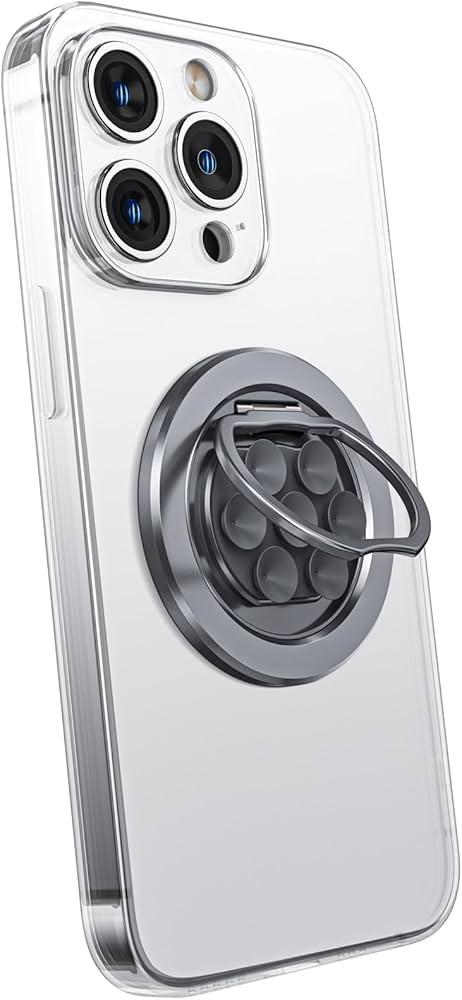Magnetic Suction Cup Phone Mount Ring Holder Compatible with MagSafe, Strong Grip Phone Stand for... | Amazon (US)