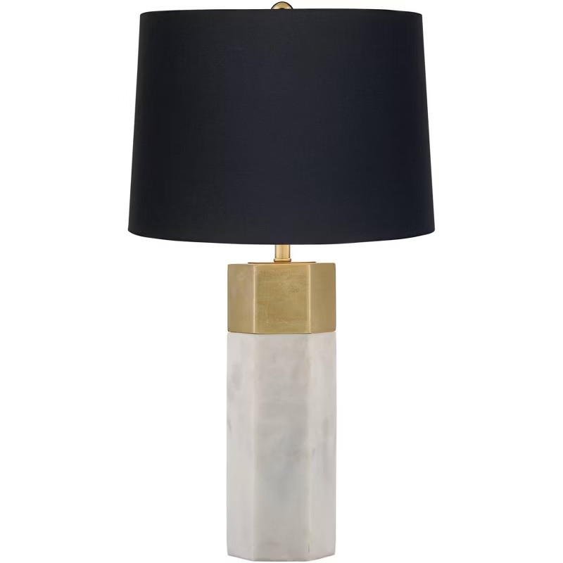 Possini Euro Design Modern Luxury Table Lamp 21" High Faux Marble Gold Metal Black for Living Roo... | Target