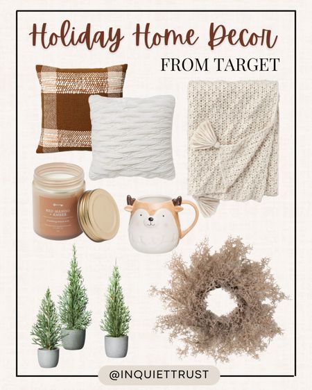 Do you love to decorate for the holidays but not the packing after it? Try these subtle festive holiday home decor from Target! They have scented candles, throw pillows, and blankets that you can still use even if it's not Christmas!

#HolidayDecor #NeutralHomeDecor #FallHomeDecor #IndoorPlants #FallMugs

#LTKSeasonal #LTKHoliday #LTKhome