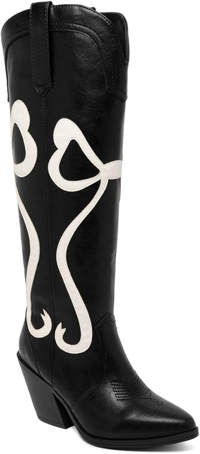 Sugar Women’s Tall Boots – Knee-High Vegan Leather Riding Boots with Pull-On/Side Zipper Entr... | Amazon (US)