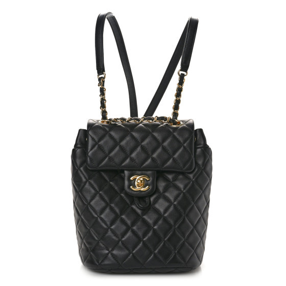 Lambskin Quilted Mini Urban Spirit Backpack Black | FASHIONPHILE (US)