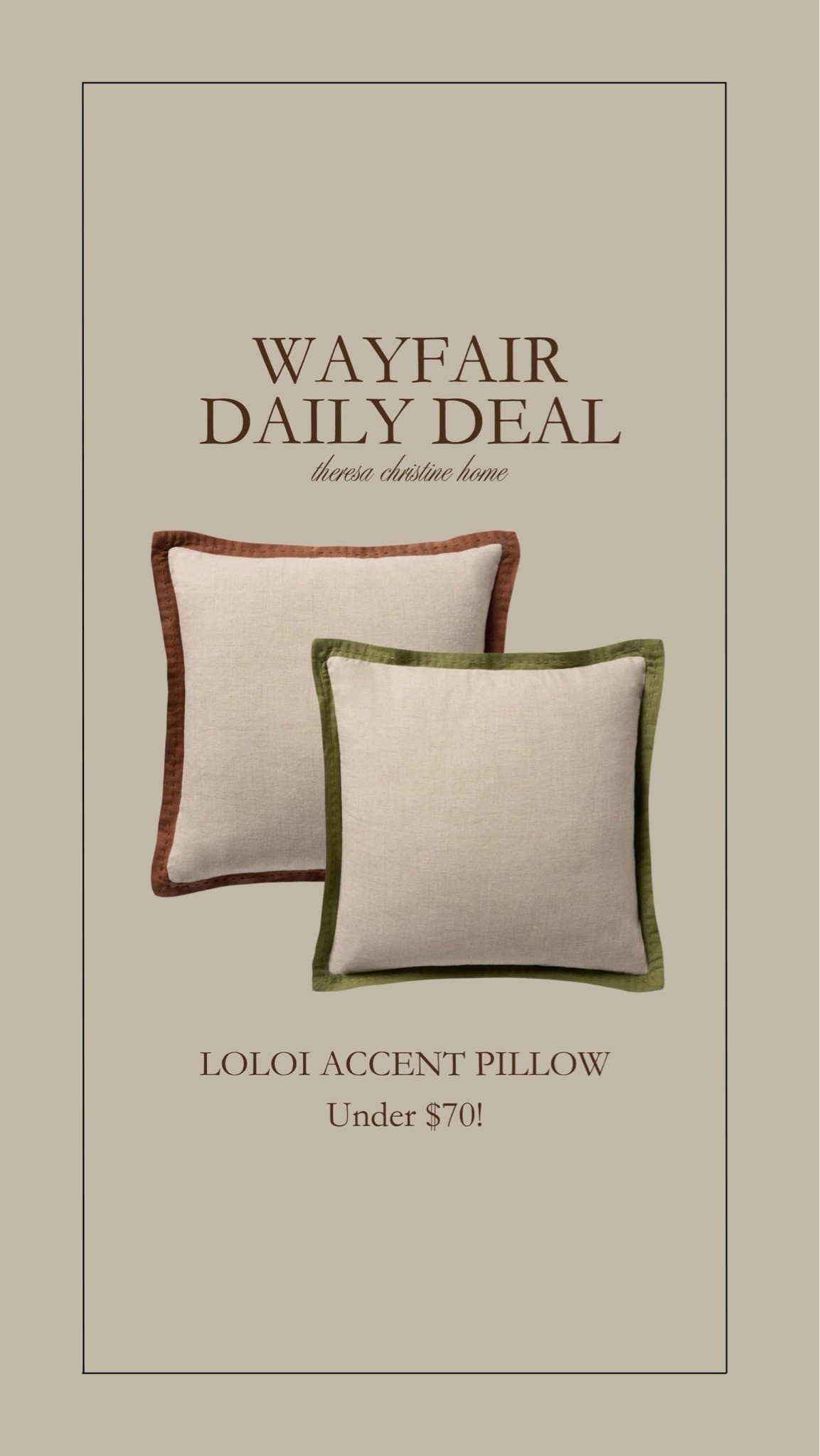 Wayfair daily deal! Absolutely love these pillows for a cozy living room or bedroom refresh 😍