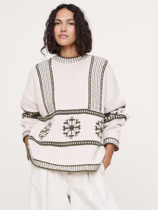 Fair Isle Crew-Neck Sweater | Banana Republic (US)