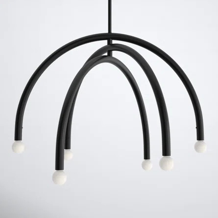 Yula 6 Light Metal Dimmable Chandelier | Wayfair North America