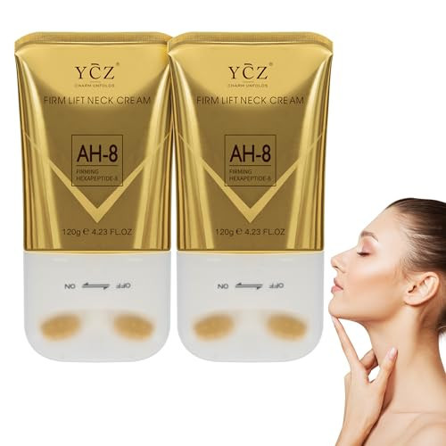 Ycz AH-8 Firming Neck Cream for Crepey Skin Body Care Comfort, Contains Hexapeptide, Moisturizing, Tightening Lotions Cosmetic Skin Care Skin Repair (Pack of 2) | Amazon (US)