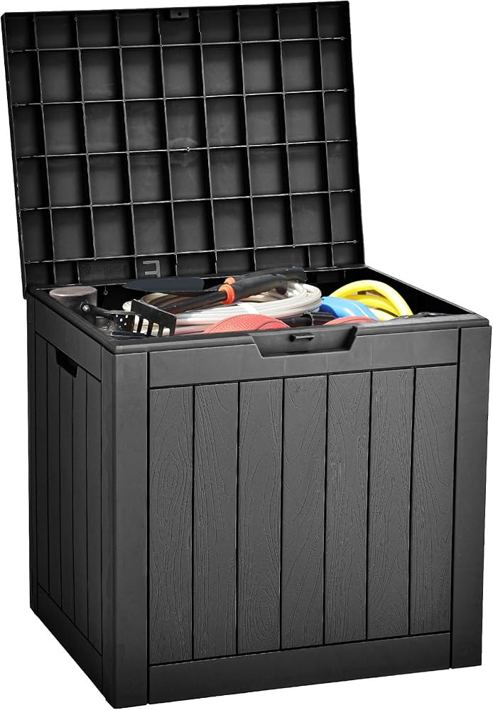 YITAHOME 31 Gallon Outdoor Storage Deck Box, Waterproof Resin Package Delivery and Storage Box wi... | Amazon (US)