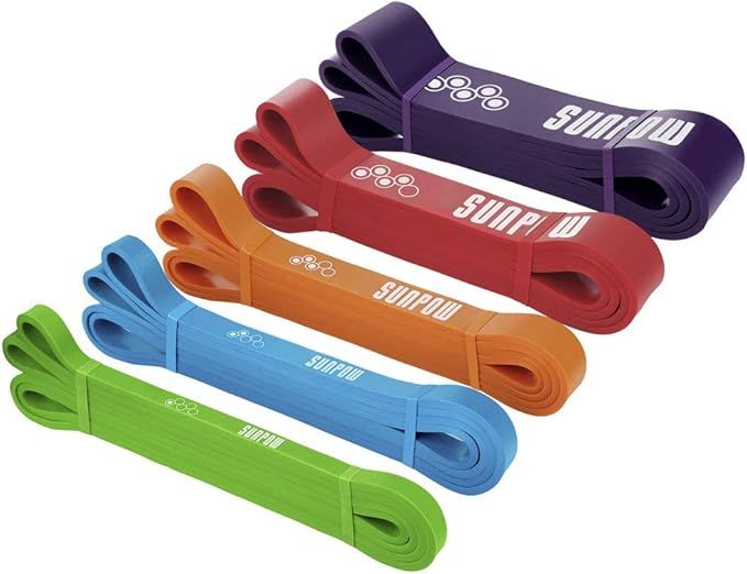 SUNPOW Pull Up Assistance Bands - Set of 5 Resistance Heavy Duty Workout Exercise Crossfit Stretc... | Amazon (US)