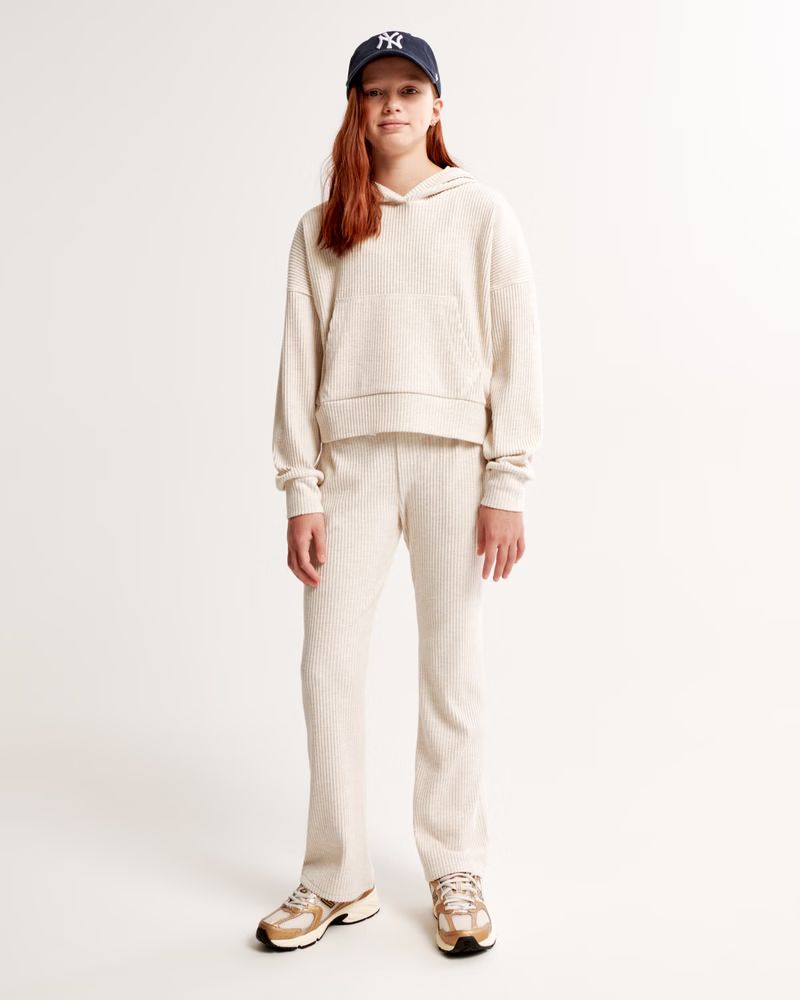 cozy ribbed popover hoodie | Abercrombie & Fitch (US)