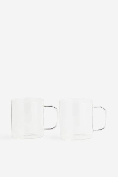 2-pack Glass Mugs | H&M (US + CA)