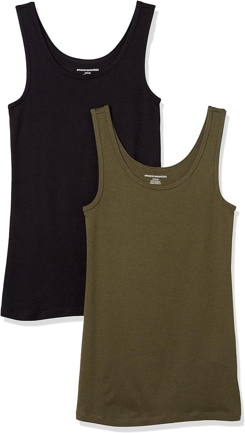 Amazon Essentials Women's 2-Pack Slim-Fit Tank | Amazon (US)