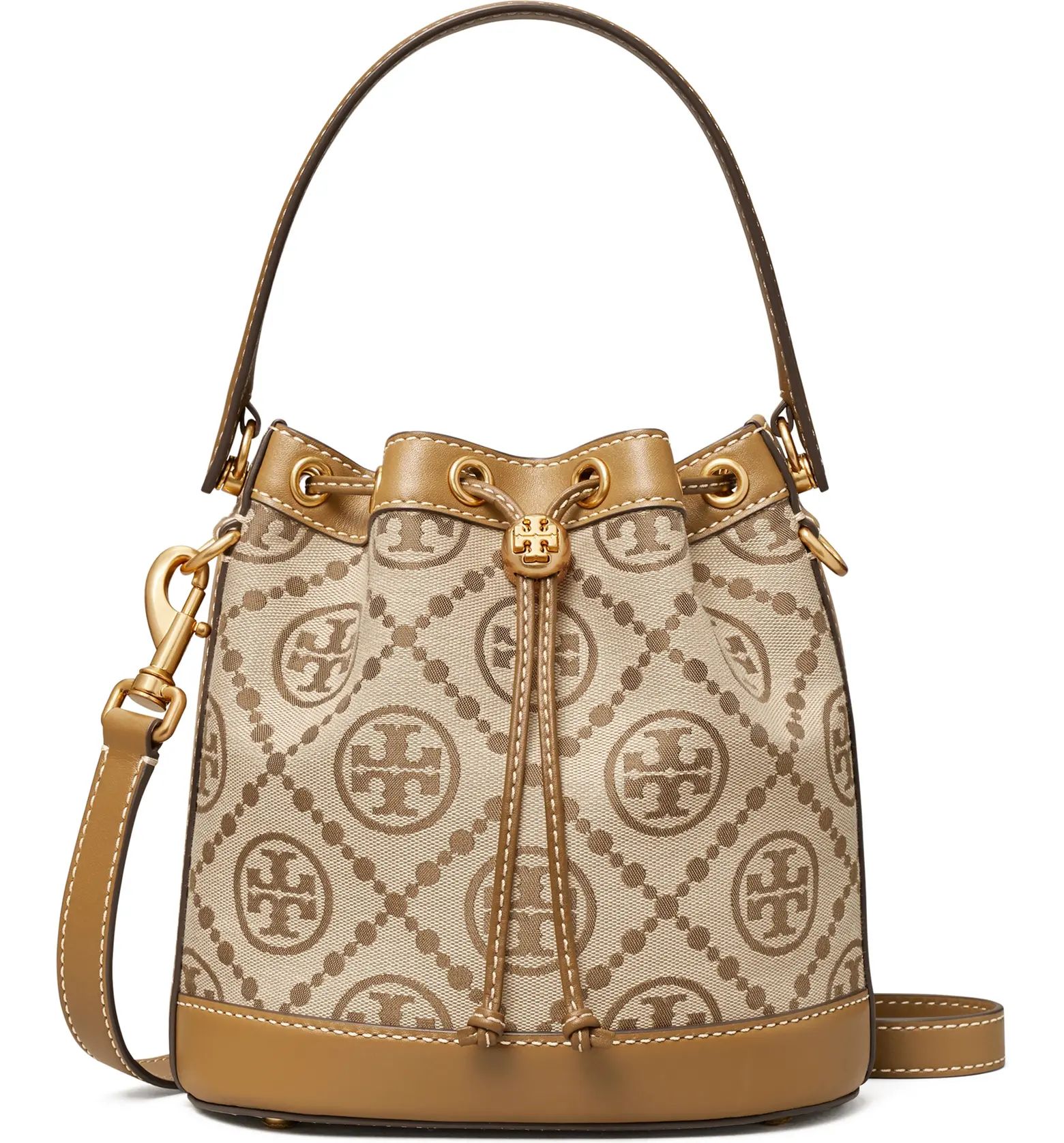 T Monogram Jacquard Bucket Bag | Nordstrom