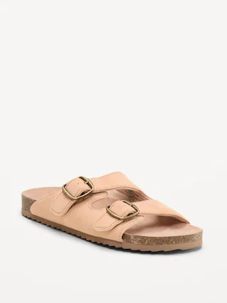Faux-Suede Double-Strap Slide Sandals for Girls | Old Navy (US)