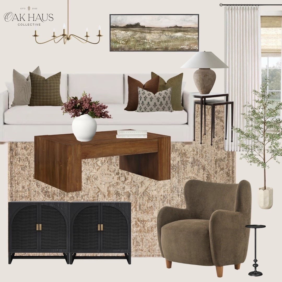 ✨Done-for-you-Design | Modern Transitional Living Room 

living room, living room sofa, affordable sofa, modern sofa, neutral sofa, living room design, living room rug, neutral rug, brown chair, accent chairs, living room accent chair, two door cabinet, side tables, coffee table, 

#LTKHome