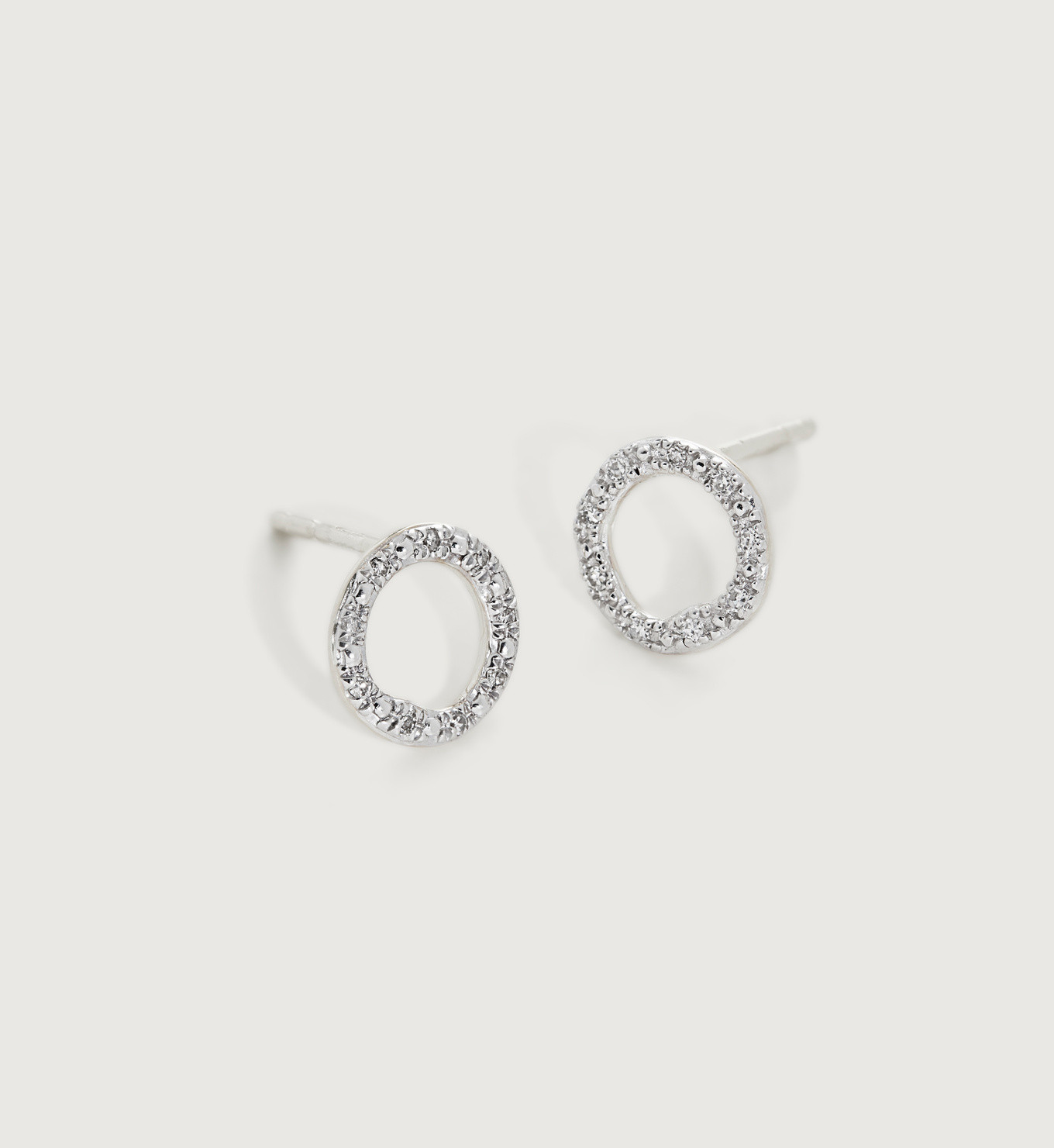 Riva Diamond Circle Stud Earrings | Monica Vinader (Global)