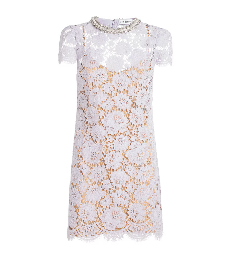 Lace Embellished Mini Dress | Harrods