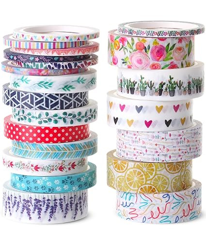 Amazon.com: Mr. Pen- Washi Tape Set, 21 Rolls, Assorted Sizes, Floral, 5 Yards/Roll, Washi Tape f... | Amazon (US)