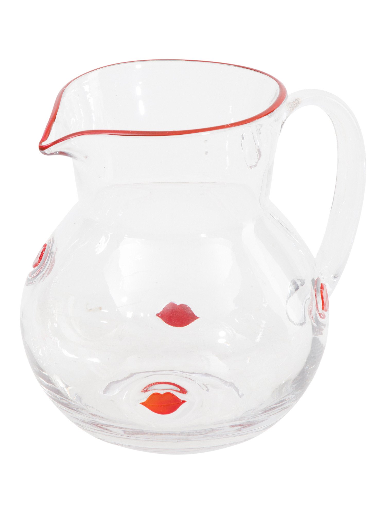 Lip Pattern Pitcher With Contrast Rim | Drinkware | Marshalls | Marshalls