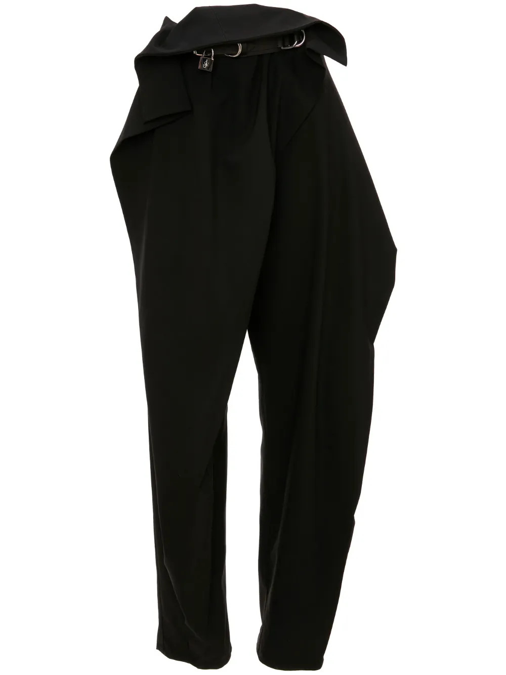 JW Anderson fold-over Tapered Trousers | Black | FARFETCH | Farfetch Global