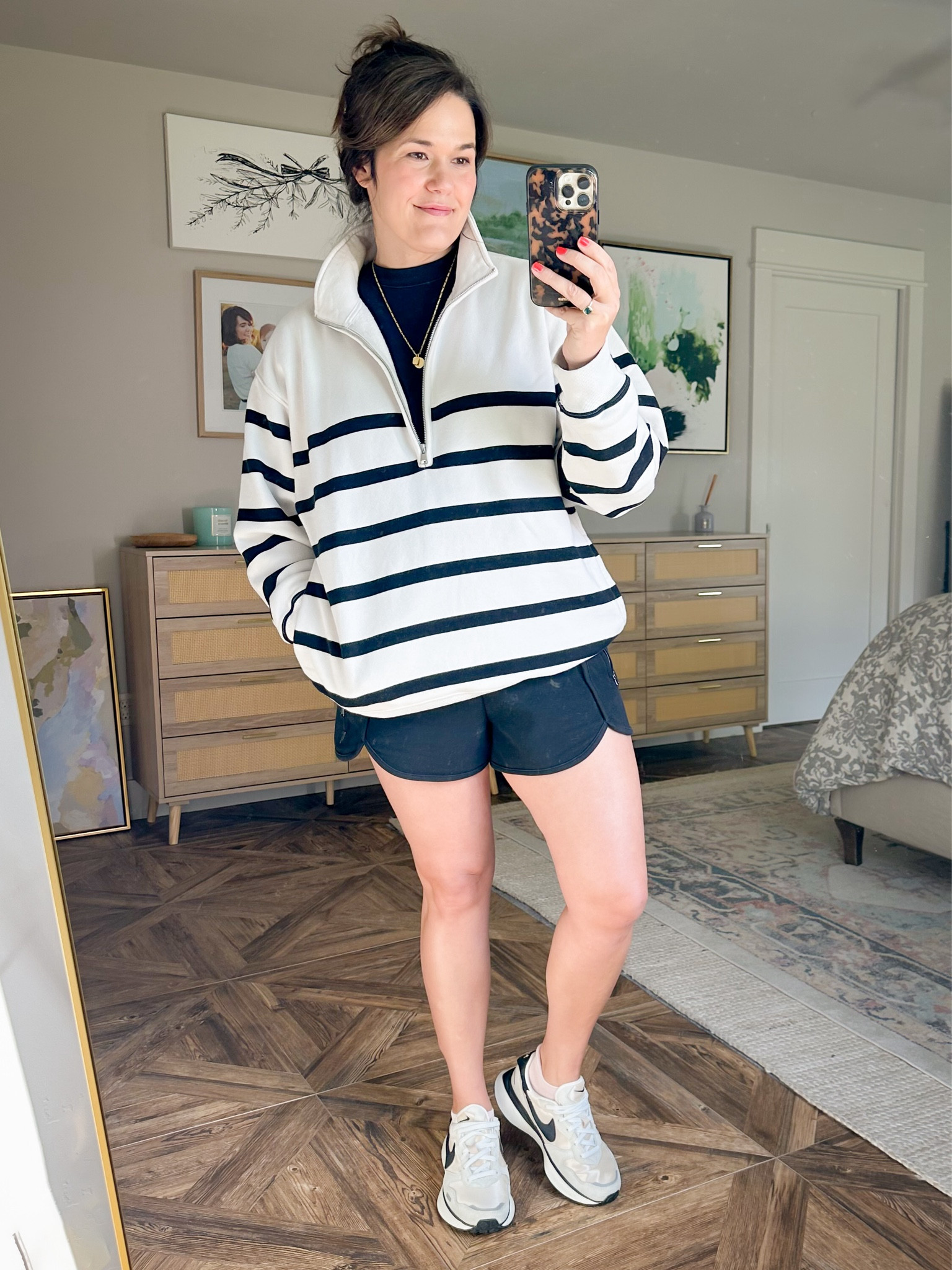 I’m loving this pullover from Abercrombie. Wearing a size large here. 


Back to school, outfit ideas, striped Hal zip, striped pullover, favorite pullovers, favorite half zip pullover, fall ootd, fall outfit inspo, Breton stripe pullover, black striped pullover, black t-shirt, back to school shoes, end of summer ootd 

#LTKBacktoSchool #LTKOver40 #LTKMidsize