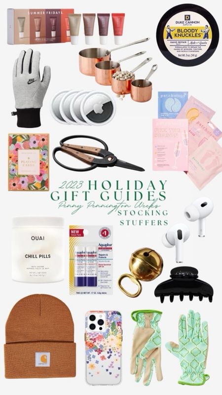 STOCKING STUFFERS: 2023 Holiday Gift Guide

Raise your hand if you love making stockings for your loved ones! I’ve gathered some fun ideas for that person in your life that never gets too old for a stocking on Christmas morning.

I’ve include my favorite gift to myself this year (AirPods), plus a fav self-care items and treats for the gardener in your life.

Happy Holidays!
X Penny

#LTKGiftGuide #LTKSeasonal #LTKHoliday