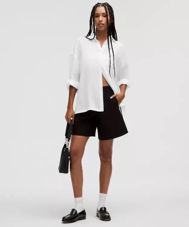 Light Woven Oversized Button-Up | lululemon (AU)