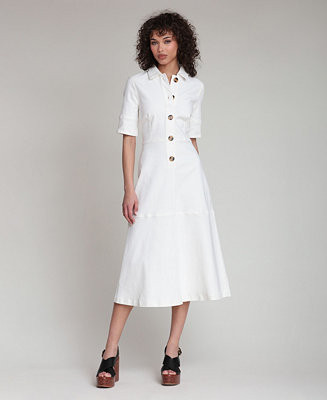 Women's Denim Midi Shirt Dress | Macy's