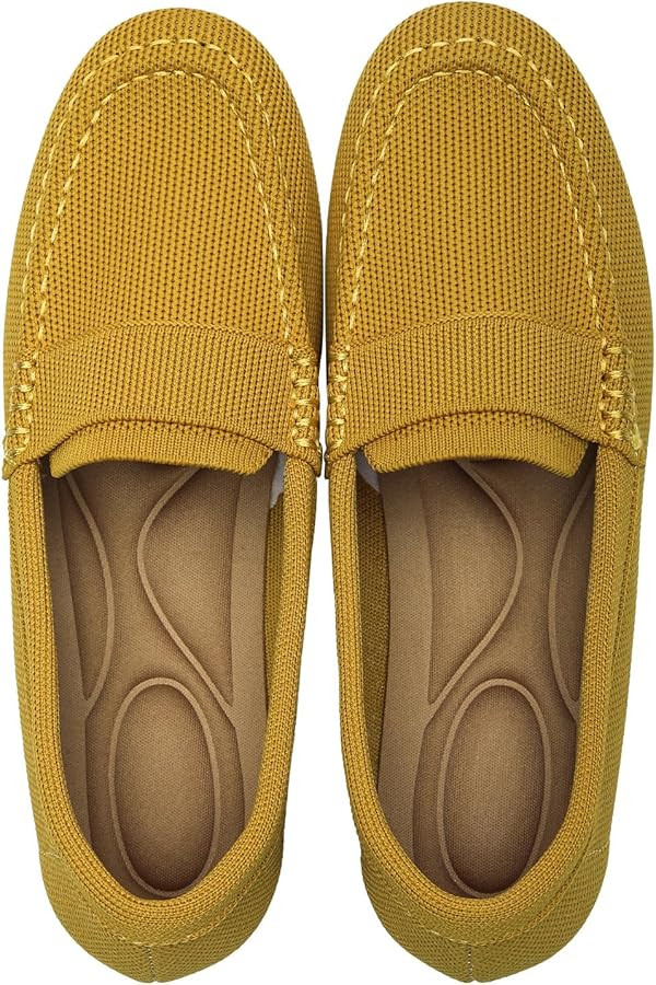 Women's Lightweight Knitted Loafers Casual Flat Shoes Comfortable Boat Shoes Flat Bottomed Breath... | Amazon (US)