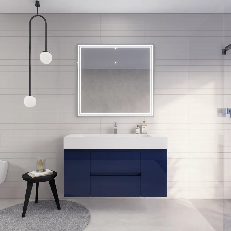 Newbold 47'' Wall-Mounted Single Bathroom Vanity Set | Wayfair North America