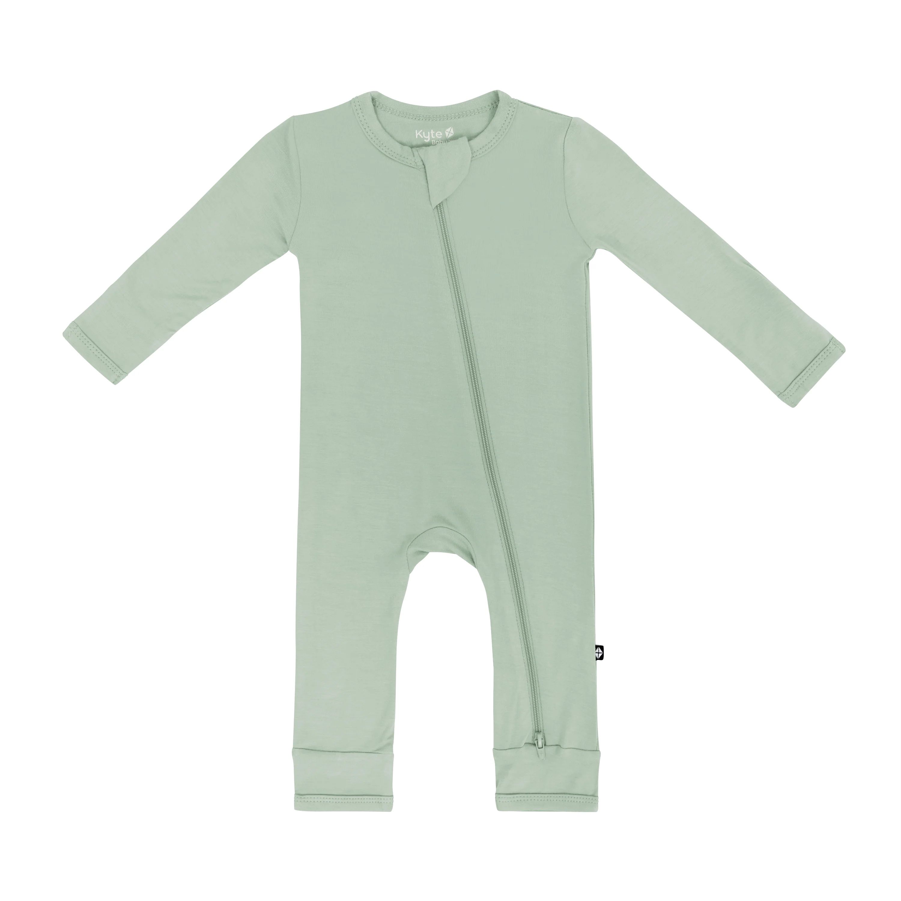 Zippered Romper in Thyme | Kyte BABY