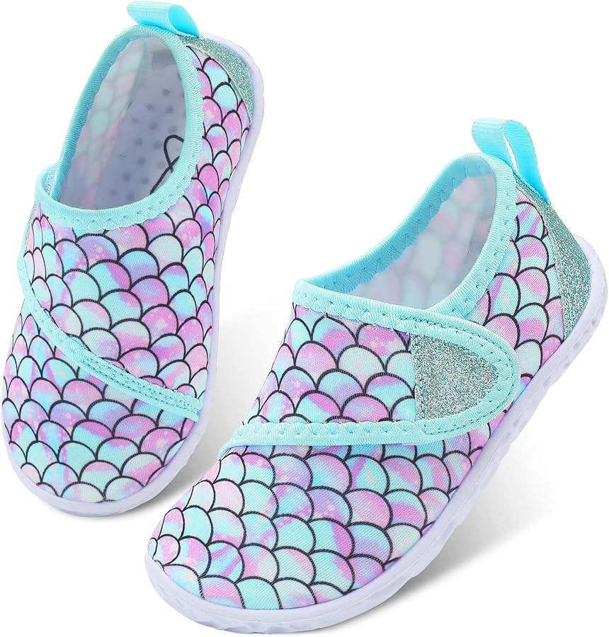 LeIsfIt Toddler Water Shoes Boys Girls Aqua Socks Kids Breathable Swim Shoes Non-Slip Barefoot Be... | Amazon (US)