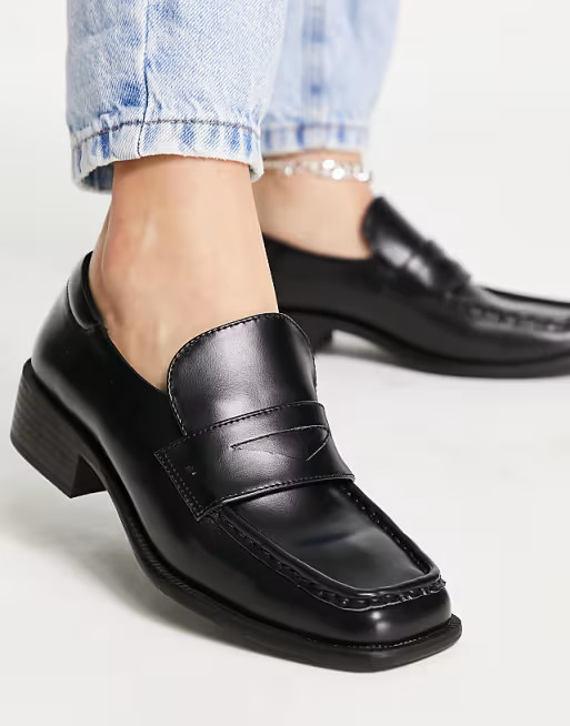 Monki - Mocassins en PU - Noir - BLACK | ASOS (Global)