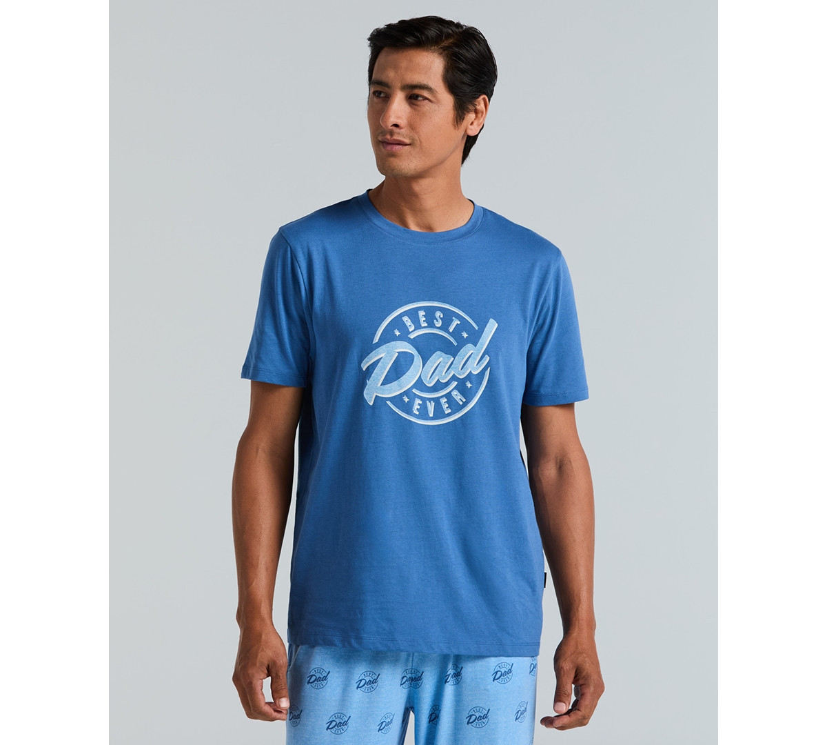 Perry Ellis Portfolio Men's Best Dad Ever Sleepwear T-Shirt - Blue | Macy's