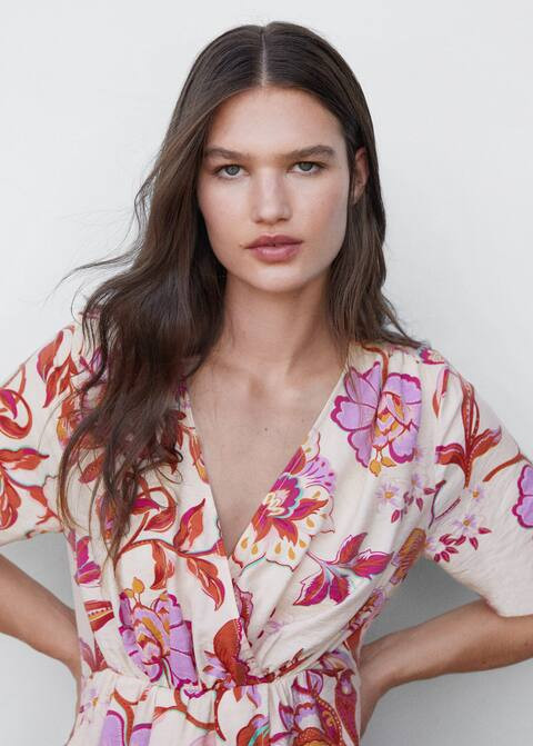 Floral crossover dress | MANGO (NL)