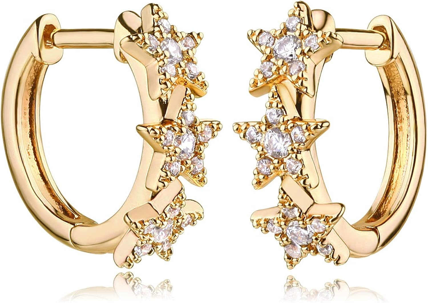 MYEARS Women Huggie Hoop Earrings Gold 14K Gold Filled Tiny Boho Beach Simple Delicate Handmade Hypo | Amazon (US)