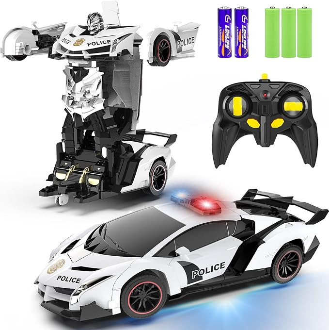 FDJ Remote Control Car - Transform Toys Car Robot, One Button Deformation to Robot with Flashing ... | Amazon (US)